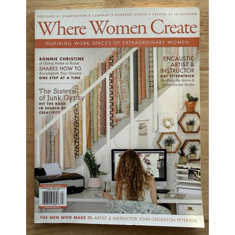 Where Women Create Magazine Aug/sept/Oct 2016 Bonnie Christine Kat Fitzpatrick